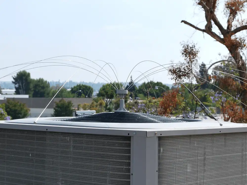 Daddi Long Legs™ deterrent mounted atop an HVAC unit