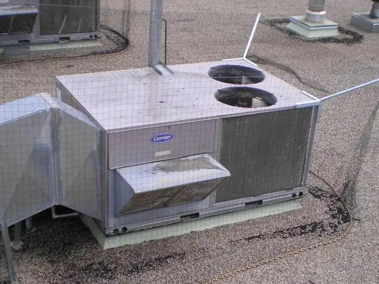 StealthNet netting excluding birds from HVAC equipment