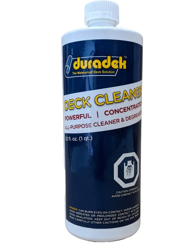 A bottle of Duradek Vinyl Cleaner